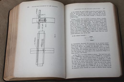 vintage technical handbook of arc welding, old engineering welder's handbook 