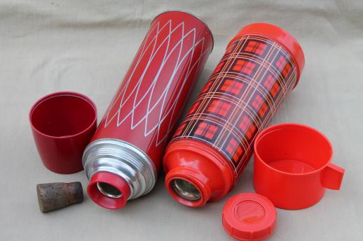vintage thermos lot, picnic jugs & thermos bottles for camping, picnics, lunch!