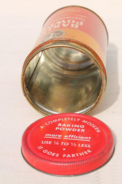 vintage tins Jewel Tea & Calumet baking powder, kitchen food packaging old advertising