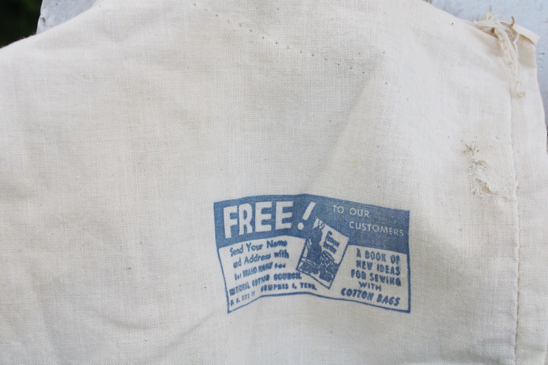 vintage unbleached cotton fabric feed sacks, lot old farm chicken scratch grain sacks