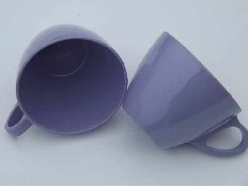 vintage violet purple melmac, retro Royalon melamine plastic cups