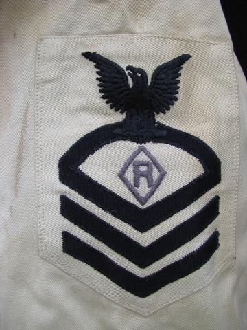 vintage white double-breasted Navy uniform jacket w/pants