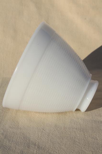 vintage white milk glass diffuser shade, replacement lamp shade reflector