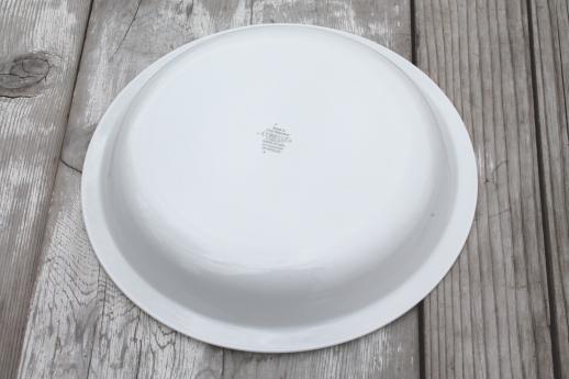 winter frost white Corelle Corning glass pie plate, 10 inch diameter pie pan