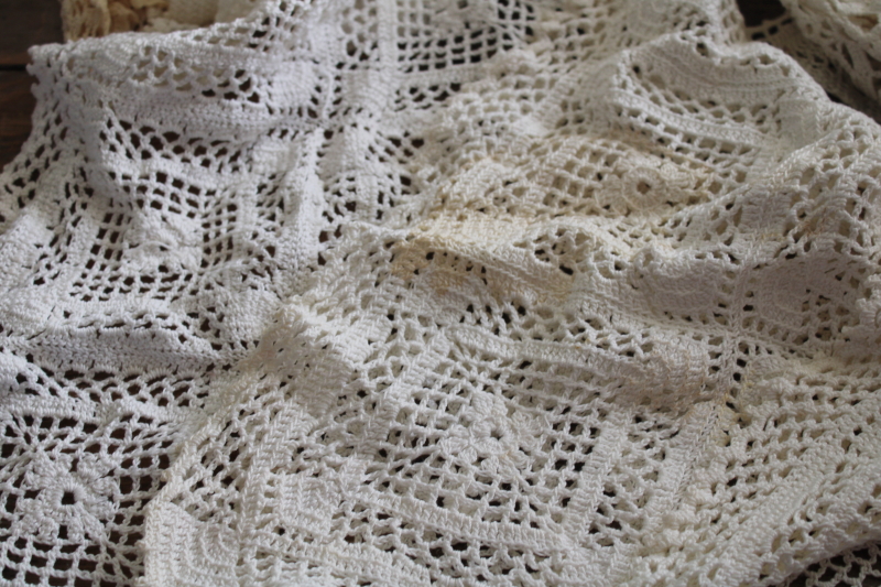 100 pieces crochet lace for upcycle sewing crafts, eclectic decor, wedding garlands