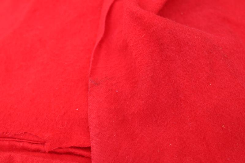 16 yards bolt of solid red cotton flannel fabric, vintage quilting or sewing material