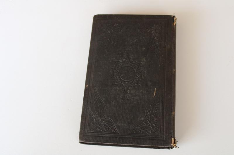 1850s antique religious book, beautiful early printing, old foxed browned paper