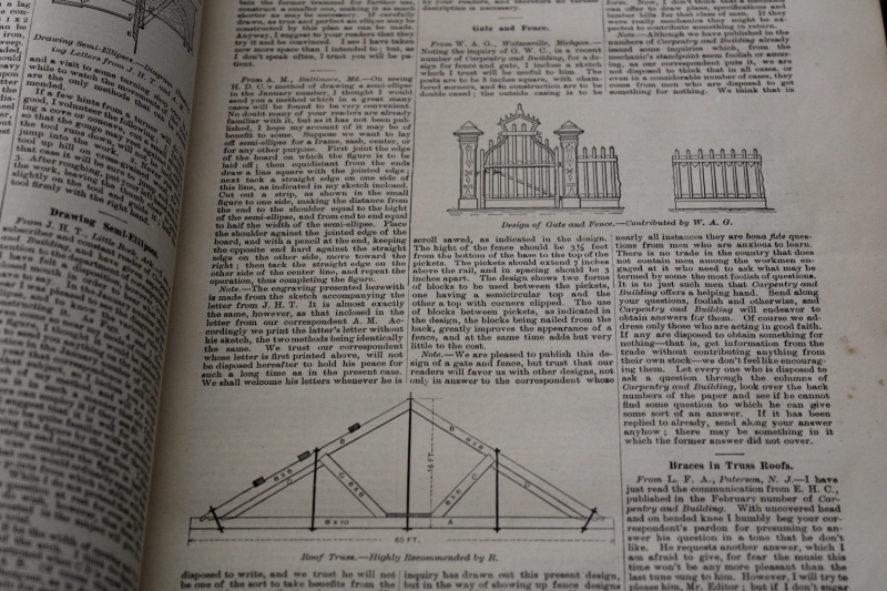 1870s Carpentry  Building antique books builders trade, Victorian vintage large ledger size books