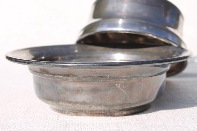 1881 Rogers silver plate round butter dish w/ dome cover, vintage silverplate