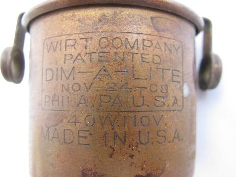 1908 antique early electric vintage light socket adaptor w/mica base
