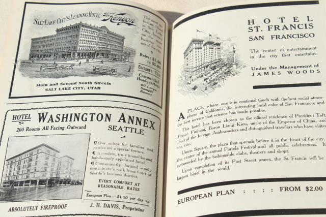 1910 Washington DC map & guidebook, antique vintage advertising & area photos