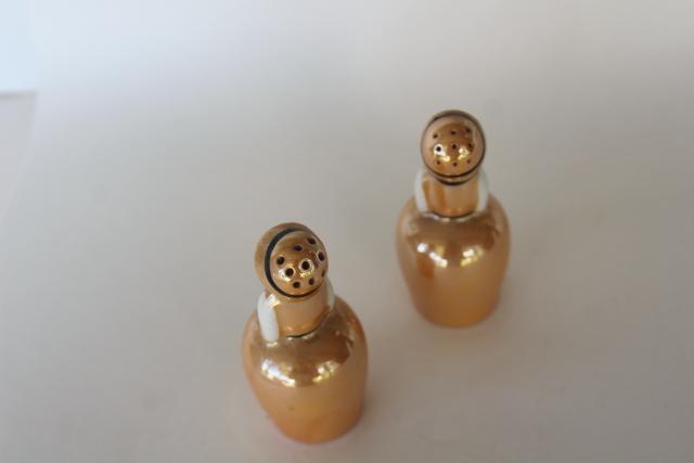 1920s 30s vintage flapper girl china doll salt & pepper shakers hand painted Japan