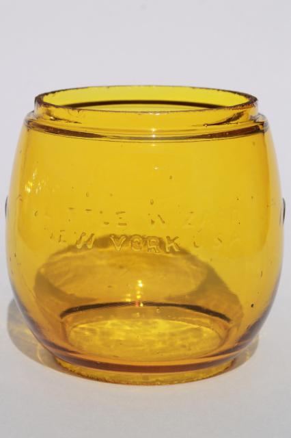 1920s vintage Dietz Little Wizard lantern globe shade safety light amber yellow