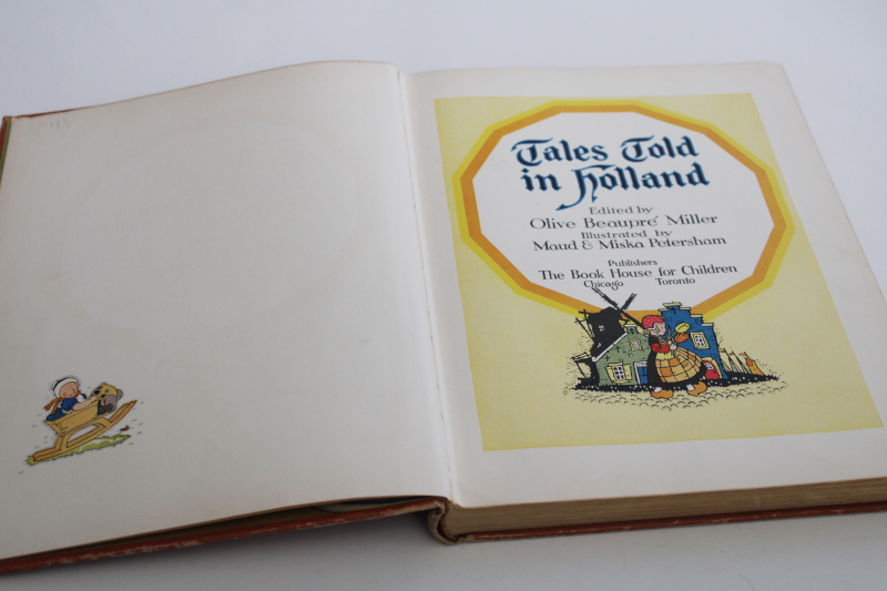 1920s vintage Maud  Miska Petersham Tales from Holland St Nicholas Dutch folk stories