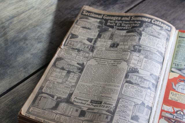 1920s vintage Sears catalog, big book illustrated engravings farm, family, home