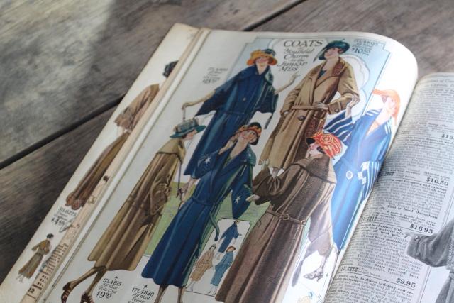 1920s vintage Sears catalog, big book illustrated engravings farm, family, home