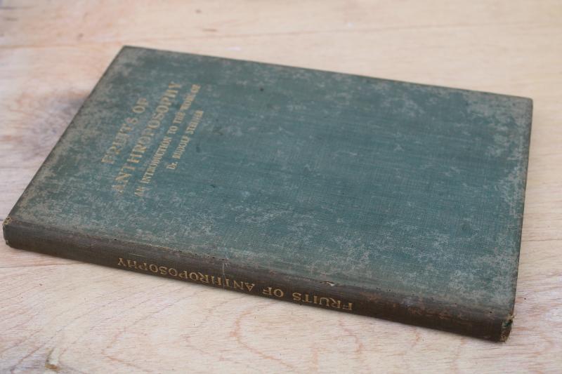 1920s vintage book Rudolf Steiner philosophy, introduction to Anthroposophy