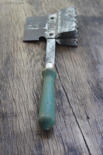 1920s vintage kitchen mallet, ice axe or meat tenderizer / cleaver, weird old tool