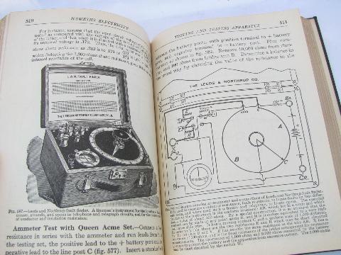 1925 Audel/Hawkins illustrated electrical guidebook, motors, dynamos, voltmeters etc.