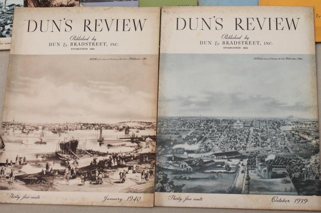 1930s 1940s Dun's Review magazine lot vintage Dun & Bradstreet business magazines