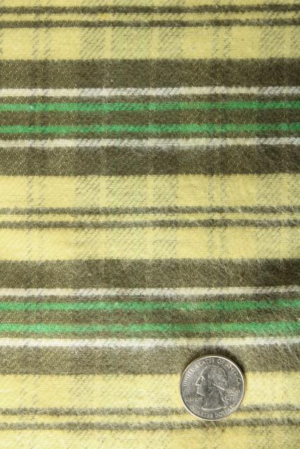 1930s 40s vintage shirting, plaid work shirt twill & heavy cotton flannel