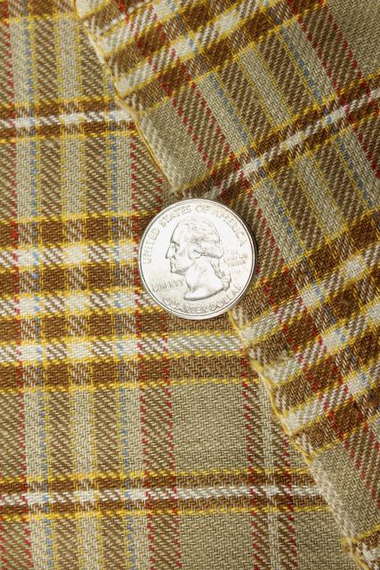1930s 40s vintage shirting, plaid work shirt twill & heavy cotton flannel