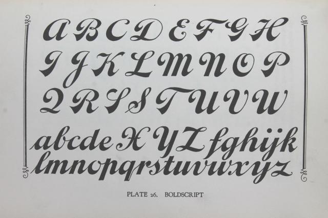 1930s deco vintage book 60 Alphabets, for typography lettering, artists & designers