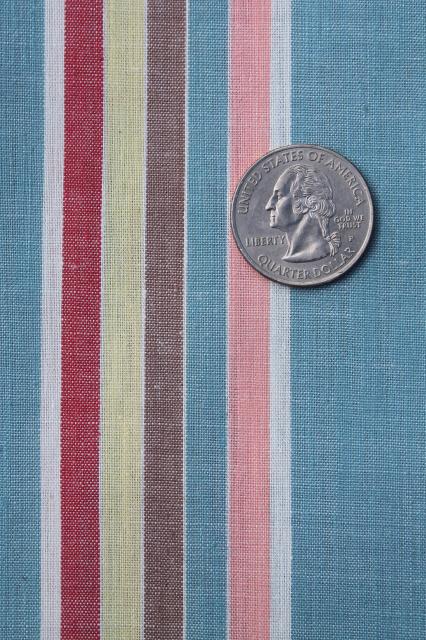 1930s or 40s vintage fabric, candy striped cotton shirting, dapper dress  shirt material