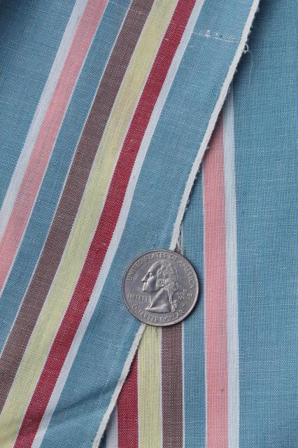 1930s or 40s vintage fabric, candy striped cotton shirting, dapper dress shirt material