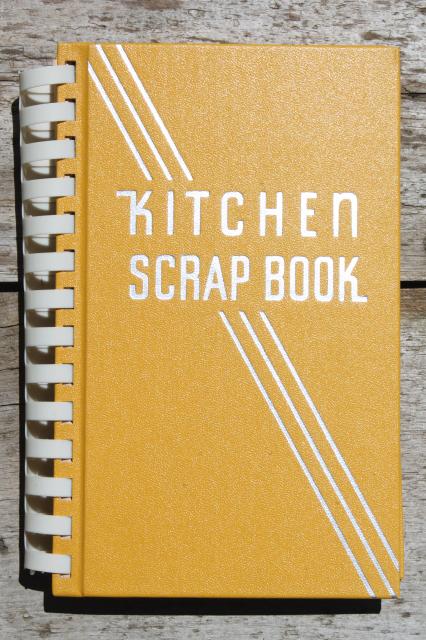 1930s vintage blank book for recipes & clippings, deco Kitchen Scrapbook cook book