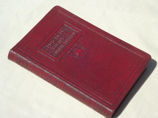 1930s vintage business books library in red faux leather, for altered art?