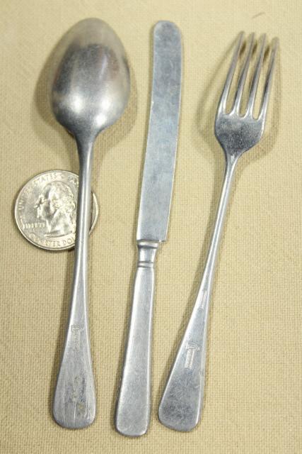 1930s vintage doll dishes children's tea set play toy flatware utensils marked Germany