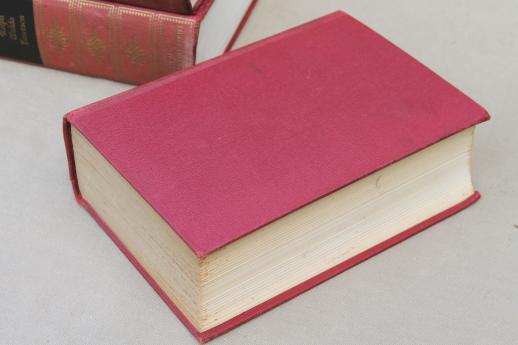 1930s vintage library of the classics, hard bound books of collected great works