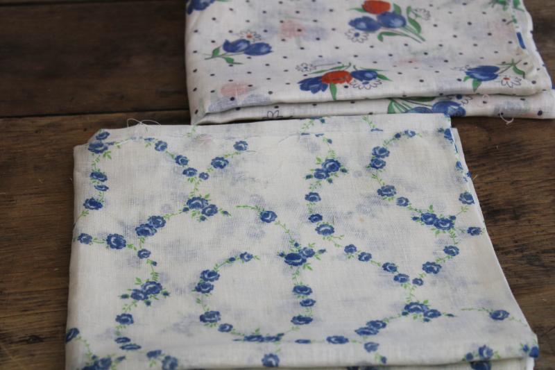 1930s vintage print cotton fabric light airy gauze or scrim, like cheesecloth