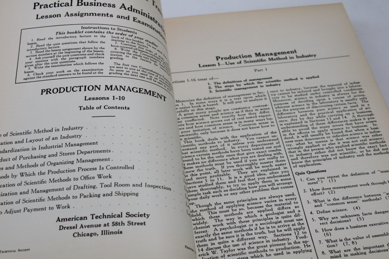 1930s vintage textbook Practical Business Administration, complete course in accounting, executive management
