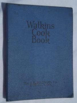 1938 Watkins Cook Book, depression vintage recipes, old advertising