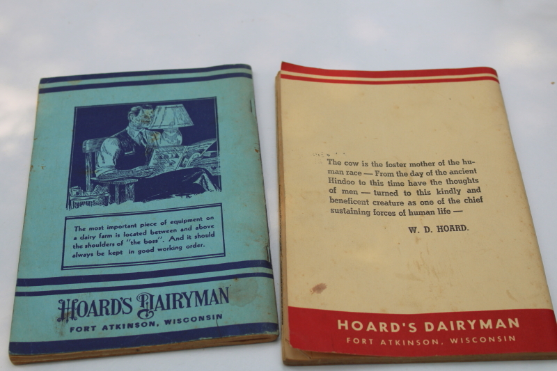 1940s 50s vintage Hoards Dairyman books farm livestock feeds feeding cattle, swine, poultry