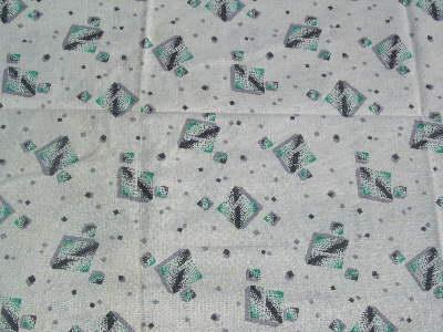 1940's cotton feedsack fabric, geometric print