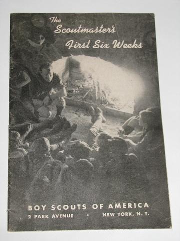 1940s vintage Boy Scout's Scoutmaster's material lot, books, papers, forms