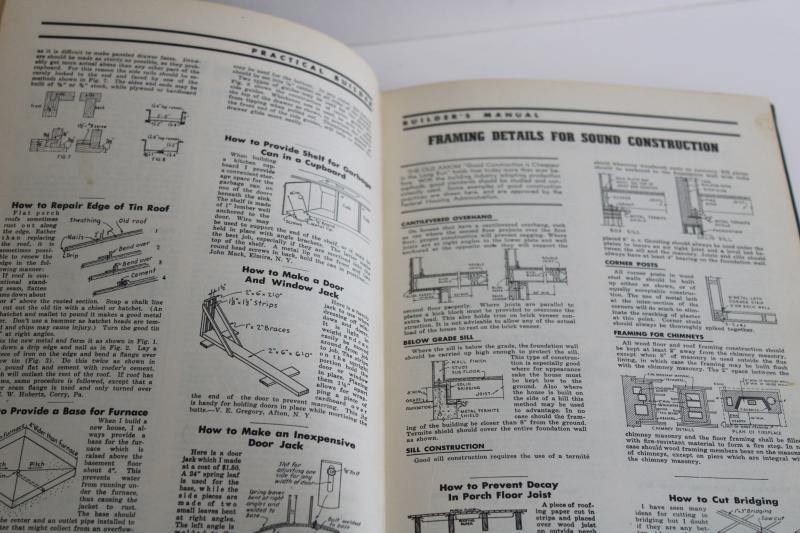 1940s vintage Practical Builder how to manual DIY building repair construction