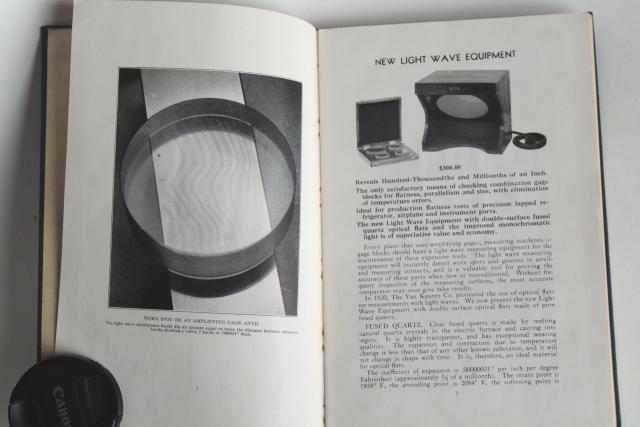 1940s vintage Van Keuren industrial catalog, machinist's precision measuring tools