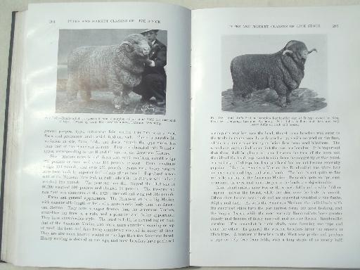 1940s vintage agriculture text book, types of livestock farm handbook