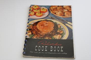 1940s vintage cookbook Robertshaw oven thermostat guide, kitchen stove appliance manual