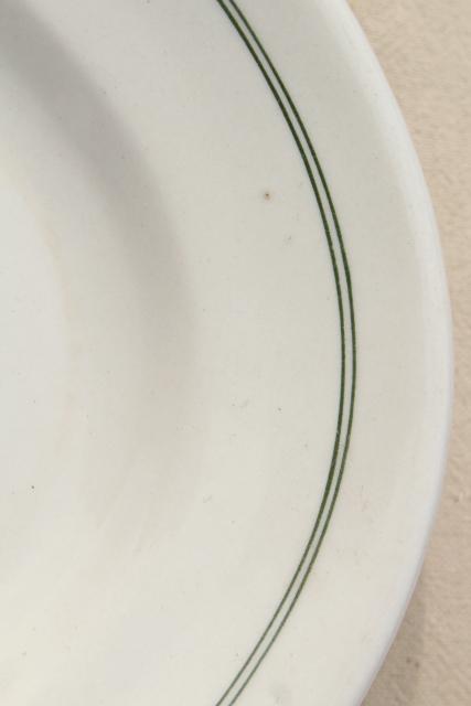 1940s vintage ironstone platters, motel hotel ware restaurant china oval plates