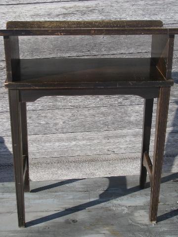 1940s vintage slant top library table, dictionary or reference book stand