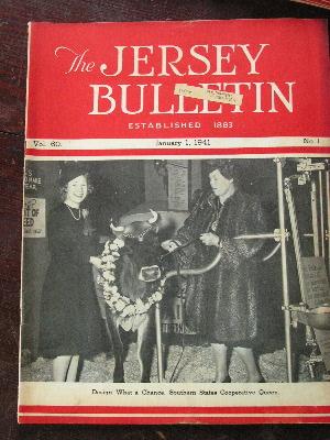 1941 jersey bulletins, dairy cattle cows pedigrees, ads