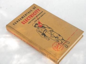 1943 WWII Service Training electricity handbook illustrations/photos