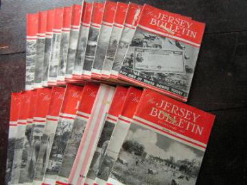 1944 jersey bulletins, dairy cattle cows pedigrees, ads