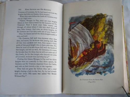 1950 King Arthur and his knights w/art binding and color litho illustrations