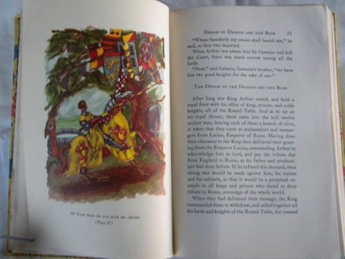 1950 King Arthur and his knights w/art binding and color litho illustrations